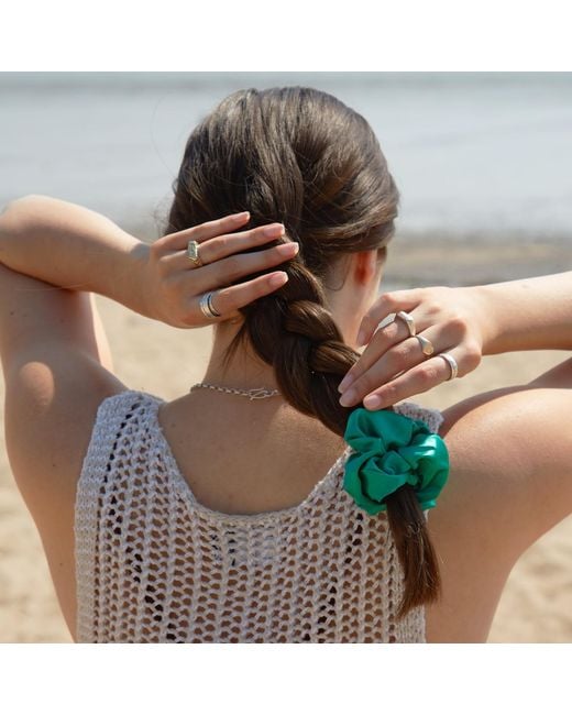 Silk Works Multicolor Watermelon Ivory Scrunchie Set
