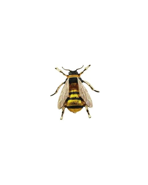 Chanel Joan Elkayam Metallic Neutrals Enamelled Bee Brooch