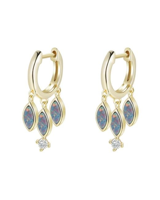 KAMARIA Metallic Opal Boho Shaker Huggie Earrings