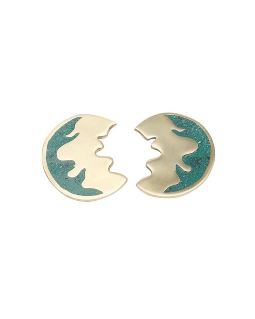 Zeworks Green Lea Malachite Earrings