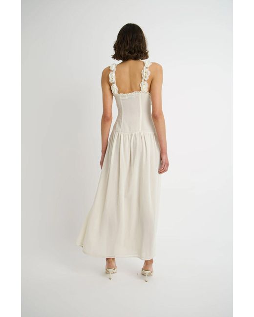 Amy Lynn White Neutrals Loren Semi Sheer Maxi Dress