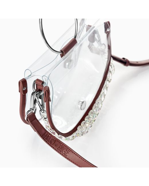 PAIGE Metallic Clear Semi-Circle Handbag