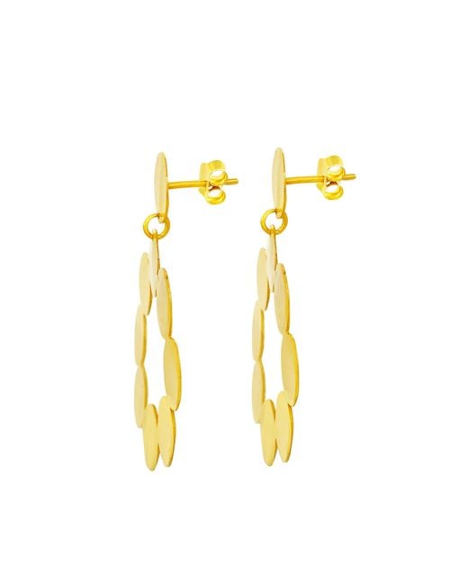 GEM BAZAAR Metallic Sun Disc Earrings
