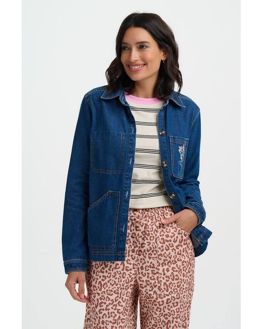 Sugarhill Blue Dita Denim Jacket, Deep Denim
