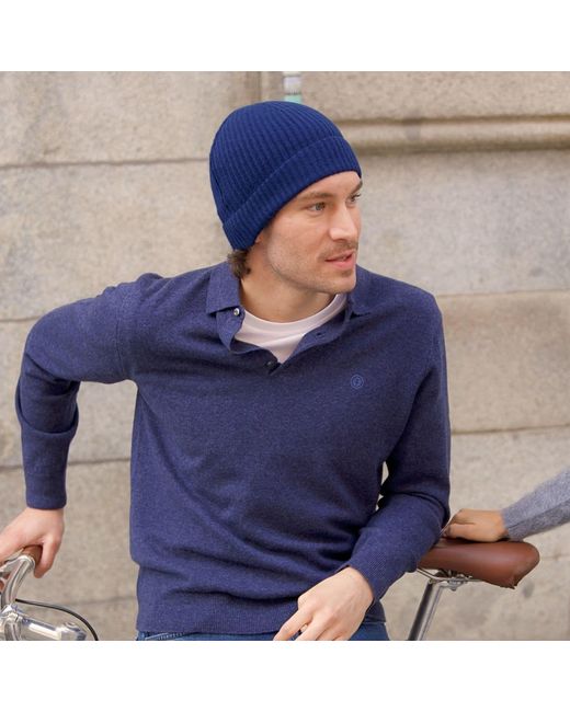 Bel Cashmere Blue Denim Cashmere Hat for men