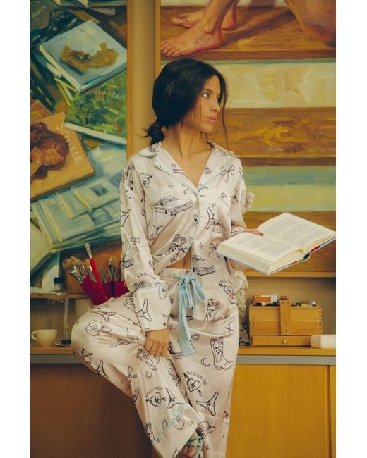 Wild Lovers White Tia Pjyama Trousers