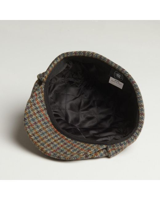 Dasmarca Hats Green Logan Forest Tweed Wool Checks Italian Cap With Earflaps Trapper for men
