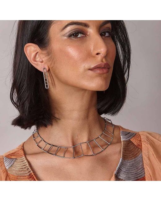 Lucy Quartermaine Metallic Egyptian Tomb Collar/Necklace
