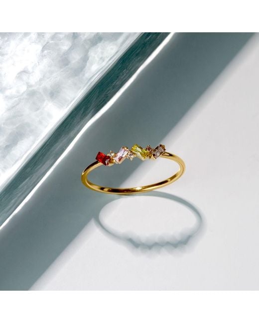 Belinda Jewelz Pink Tourmaline Full Baguette Birthstone Ring