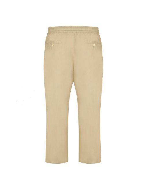 DAVID WEJ Natural Neutrals Hugo Linen Drawstring Trouser for men