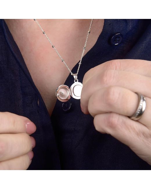 Nellou Jewellery Metallic Starlight Keepsake Locket Plated Sterling