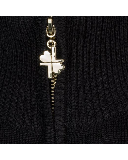 House of Laines London Black Laines Couture Quarter Zip Jumper With Embellished Wrap Snake