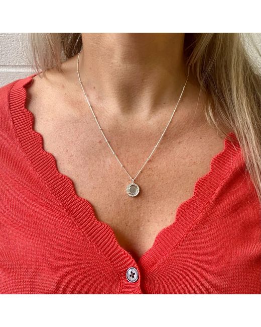 Auree Jewellery Multicolor Barcelona Silver April Birthstone Necklace Crystal