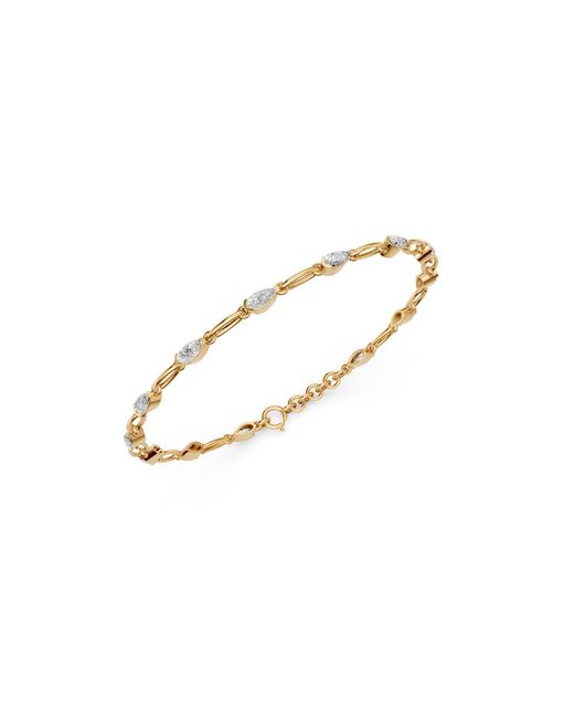 Aya Fine Jewelry Metallic Pear Cut Lab Grown Diamond Link Bracelet