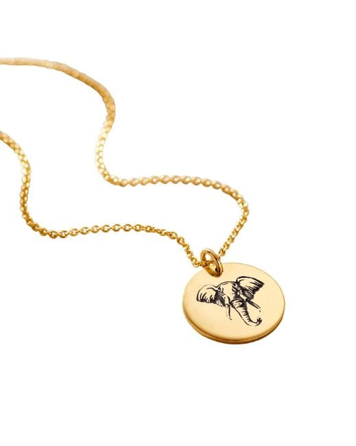 Posh Totty Designs Metallic Plated Elephant Spirit Animal Necklace