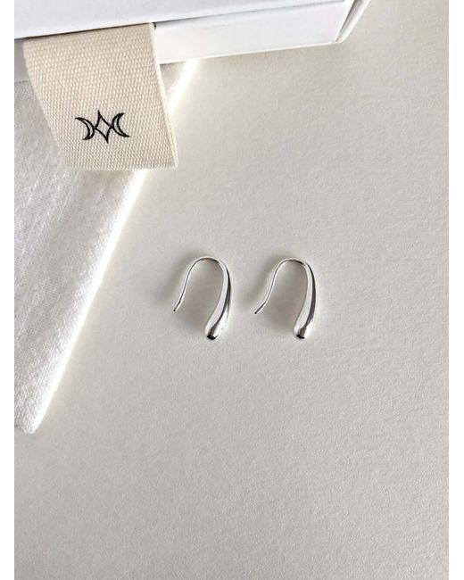 Cote Cache White Teardrop Earrings