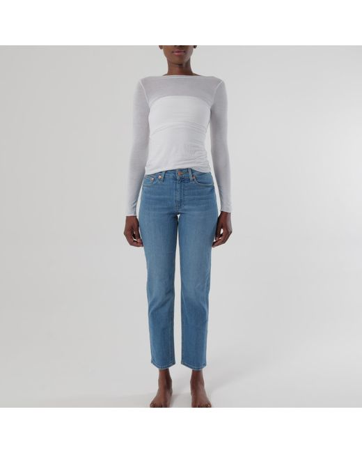 Her & Glory Blue Mary Slim Straight Leg