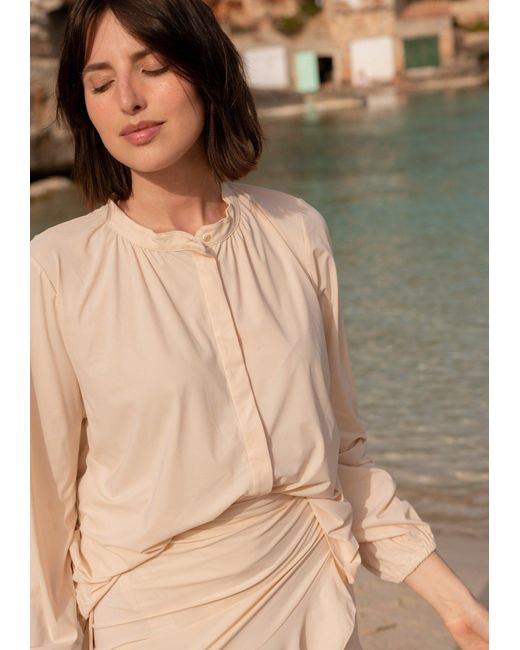 Kalani Sunwear Natural Neutrals Milano Uv Blouse Nude
