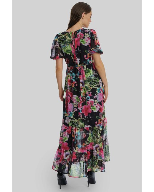 James Lakeland White Floral V-Neck Midi Dress