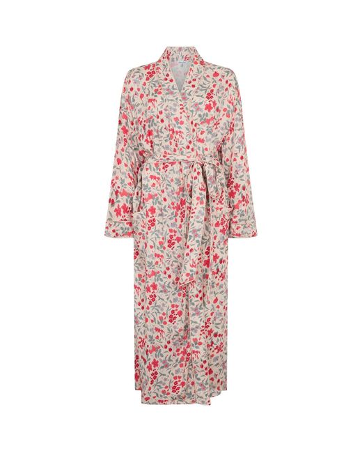 Lily and Lionel Pink Neutrals Corina Kimono Style Jasmine Print Robe