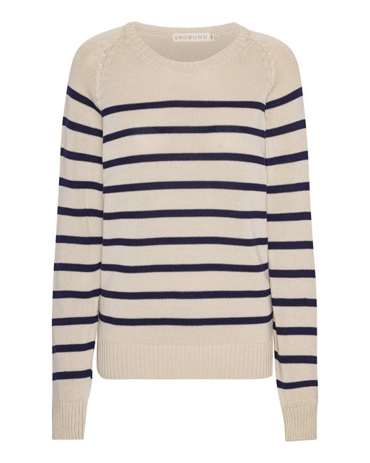 GROBUND White Helga Knit Sweater