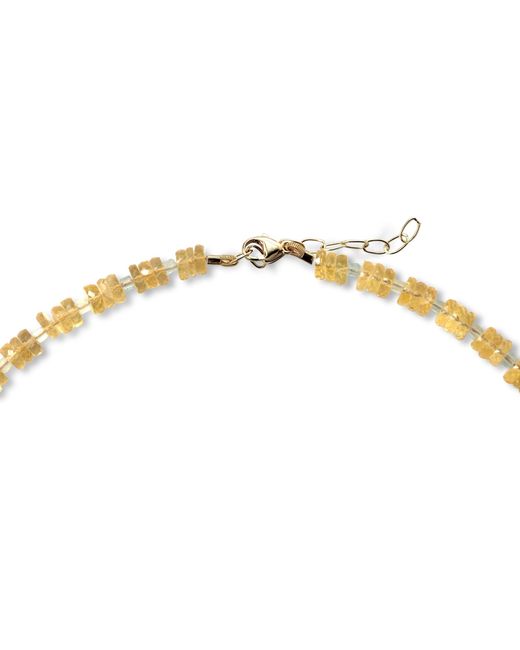 Bombyx House Metallic Birthstone November Citrine Heishi Necklace