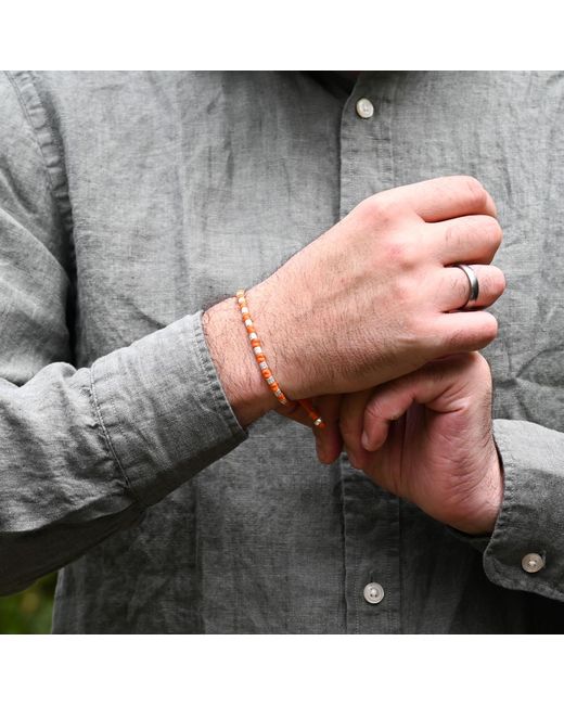 Harbour Uk Orange Yule Viking Rope Bracelet for men
