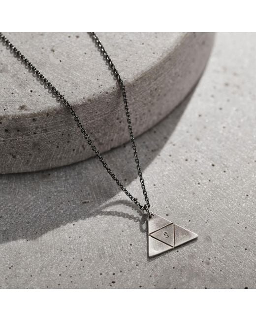 Posh Totty Designs Metallic Sterling Silver Men's Prism Necklace for men
