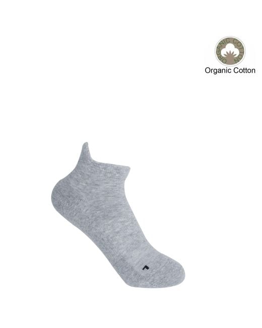 Peper Harow - Made in England Gray Organic Trainer Sport Socks –