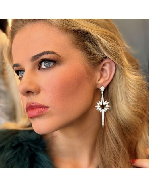 Stephanie Browne Australia White Love Comet Earrings