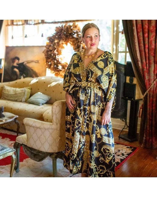 Jennafer Grace Green Voglia Nera Caftan Kaftan Dress