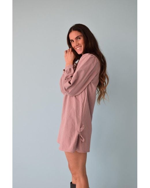 Mind Traveler Pink Elisa Burgundy Gingham Dress