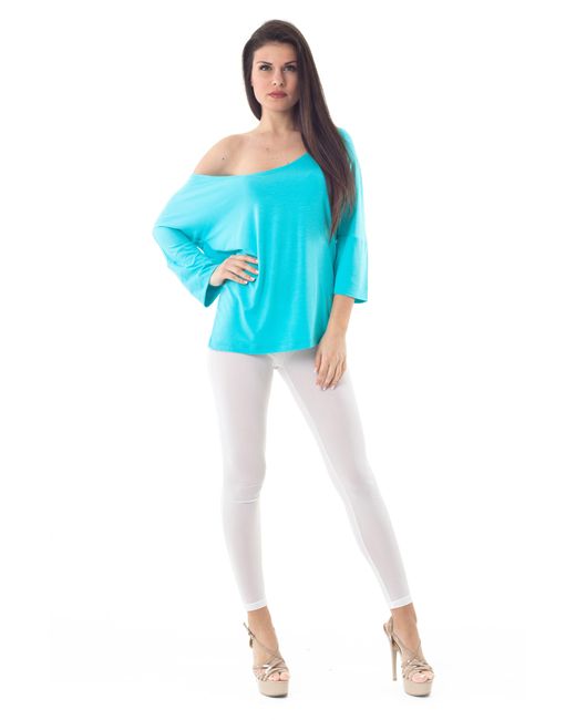 Conquista Blue Off Shoulder Top