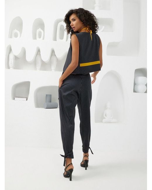 Lumina Eligma Blue The Arabesque Pants Ensemble – & Mustard