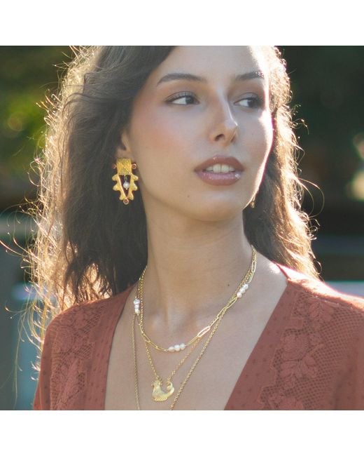 Ebru Jewelry Metallic Eternal Pearl Harmony Choker Necklace