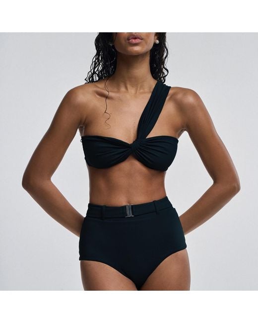 Veroni Swim Black Onyx High Waist Belted Bottom