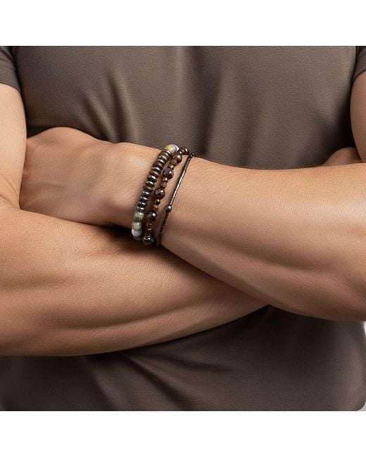 Jaredjamin Brown Fallen Creek Bracelet Set for men