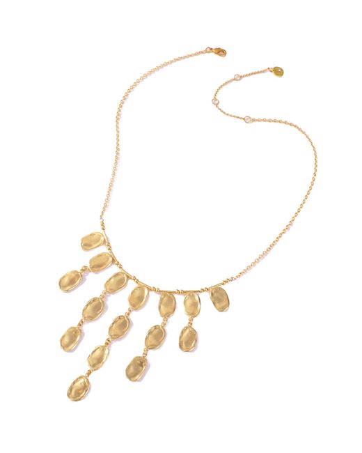 Rare Matters Jewelry Metallic Gilded Waterfall Statement Necklace