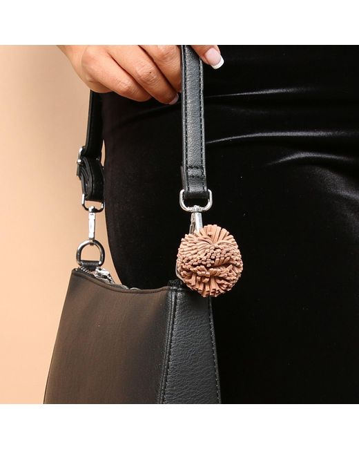 Alterre Metallic Blush Suede Pom Pom