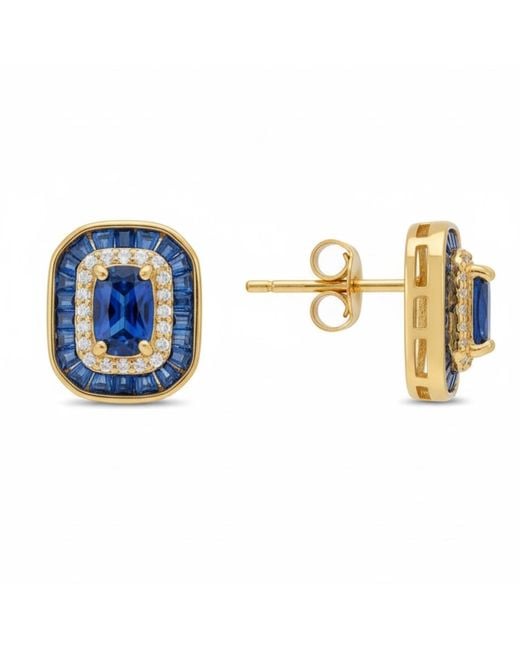 Latelita London Blue Great Gatsby Stud Earrings Sapphire