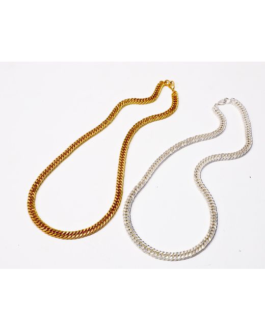 Lila Rasa Metallic Herringbone Chain 22"