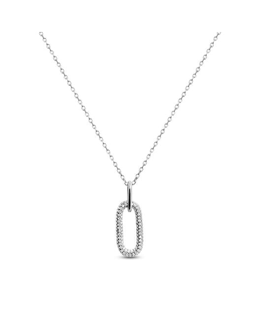 Clemence Wren Metallic Oval Gemstone Pendant Necklace