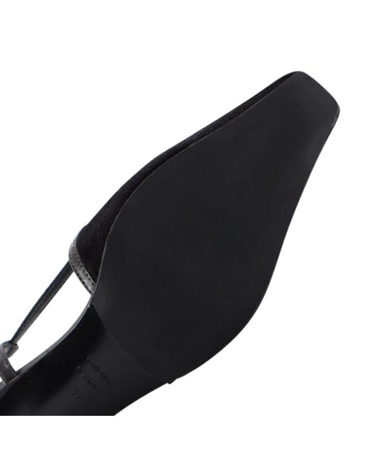 Notabene Black Elenne Slingback Stilettos, Dark Cow Fur