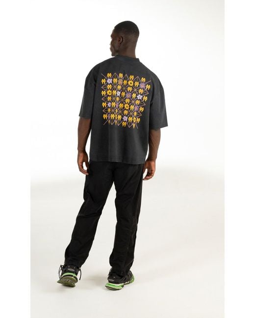 Achilles and the Tortoise Blue Pattern Tee Stone for men