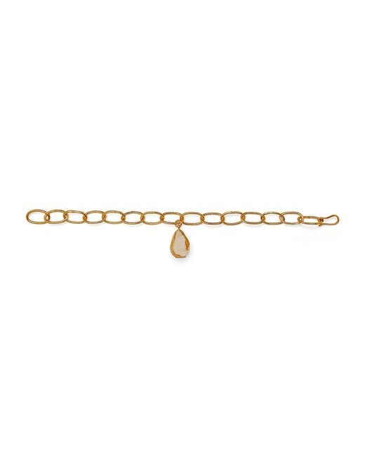 Dhwani Bansal Metallic Adjustable Ona Bracelet With A Baroque Pearl