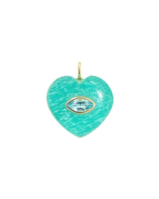 KAMARIA Blue Amazonite Gemstone Pendant With Topaz