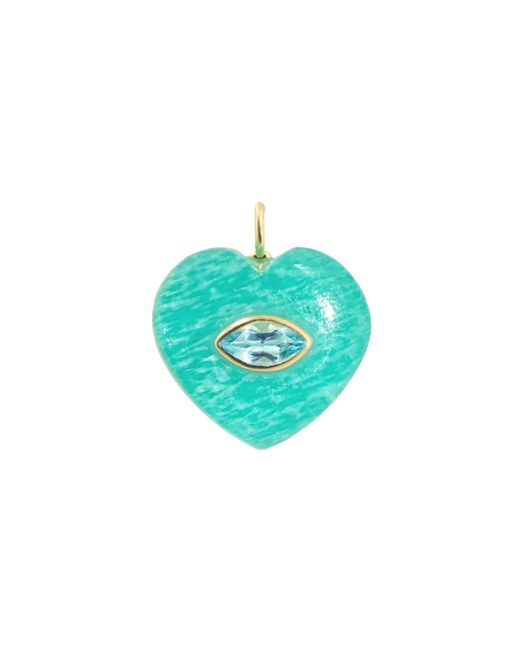 KAMARIA Green Amazonite Gemstone Pendant With Topaz