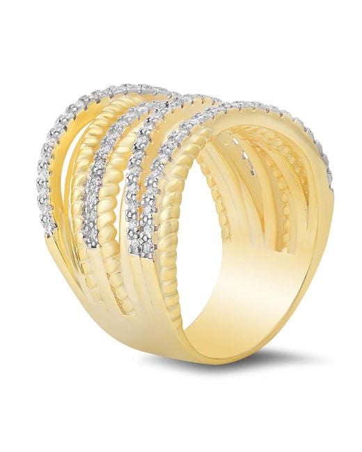 Kylie Harper Metallic Twisted Rope Highway Statement Ring