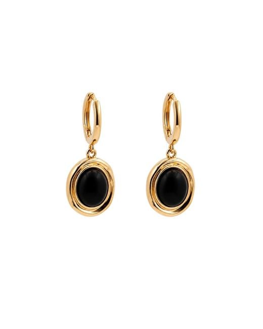 Uchi and Soto Metallic Enso Onyx & Molten Drop Huggies