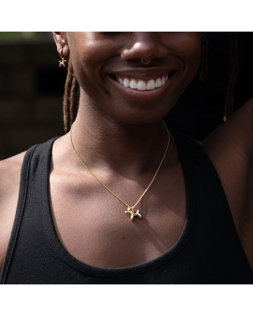 Scream Pretty Metallic Balloon Dog Charm Necklace